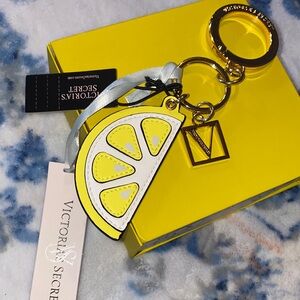 Victoria's Secret Yellow Lemon Keychain NWT